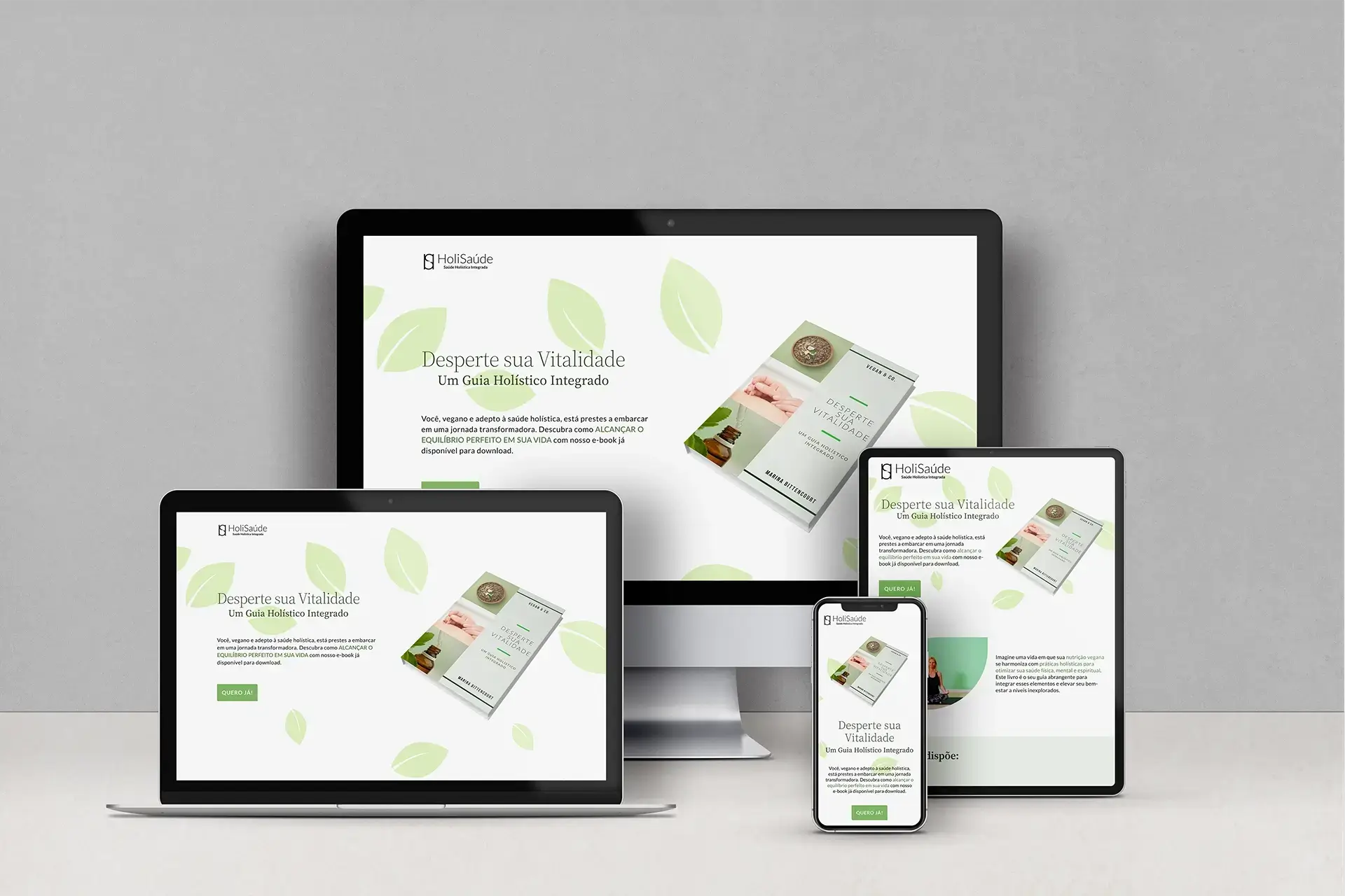 Mockup da Landing Page Desperte sua Vitalidade